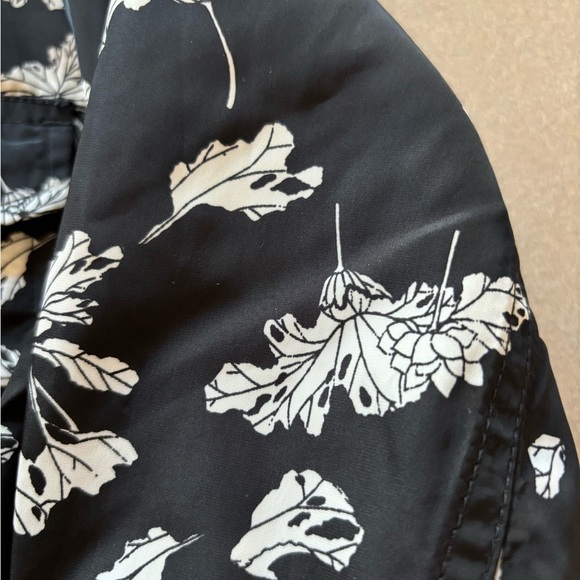 NWT Rag and Bone Black and White Leaf Print Cropped Field Windbreaker - Picture 8 of 10